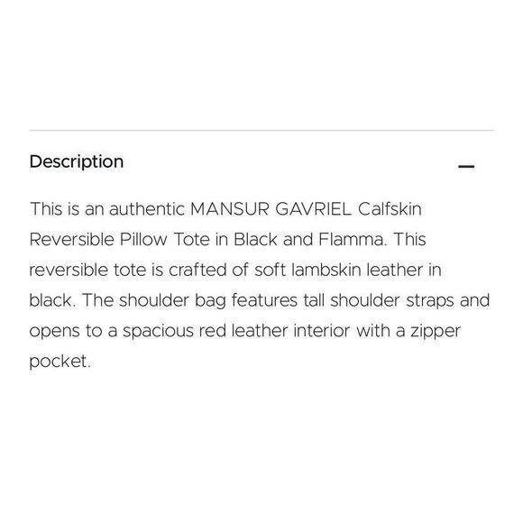 Mansur Gavriel Reversible Pillow Leather Tote Bag - Picture 14 of 14